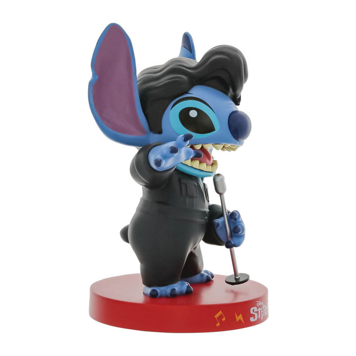 Grand Jester Studios: Elvis Stitch In Black Leather Suit Figurine sparkle-castle