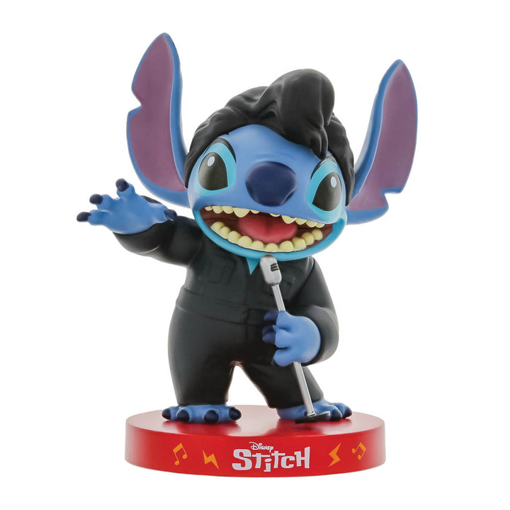 Grand Jester Studios: Elvis Stitch In Black Leather Suit Figurine sparkle-castle