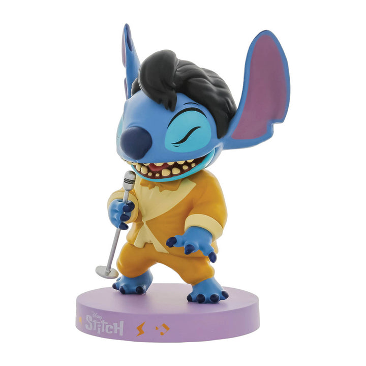 Grand Jester Studios: Elvis Stitch In Gold Lamé Suit Figurine sparkle-castle