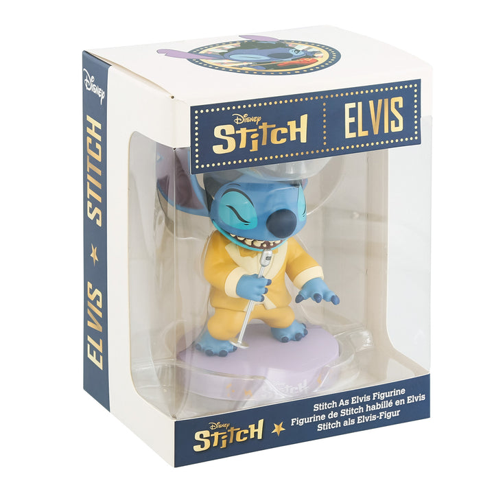 Grand Jester Studios: Elvis Stitch In Gold Lamé Suit Figurine sparkle-castle