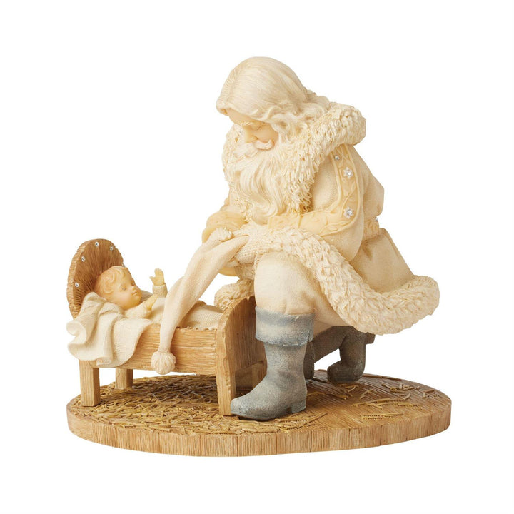 Foundations Santa With Baby Jesus Figurine sparkle-castle