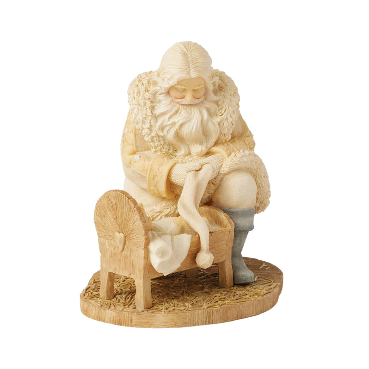 Foundations Santa With Baby Jesus Figurine sparkle-castle