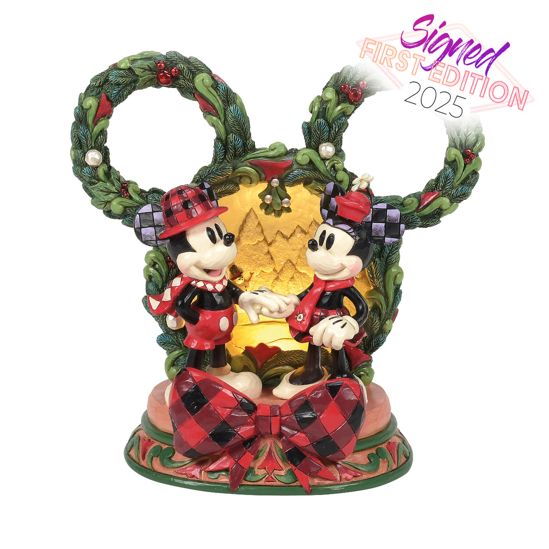 FIRST EDITION - Jim Shore Disney Traditions: Mickey & Minnie LED Diorama Figurine sparkle-castle