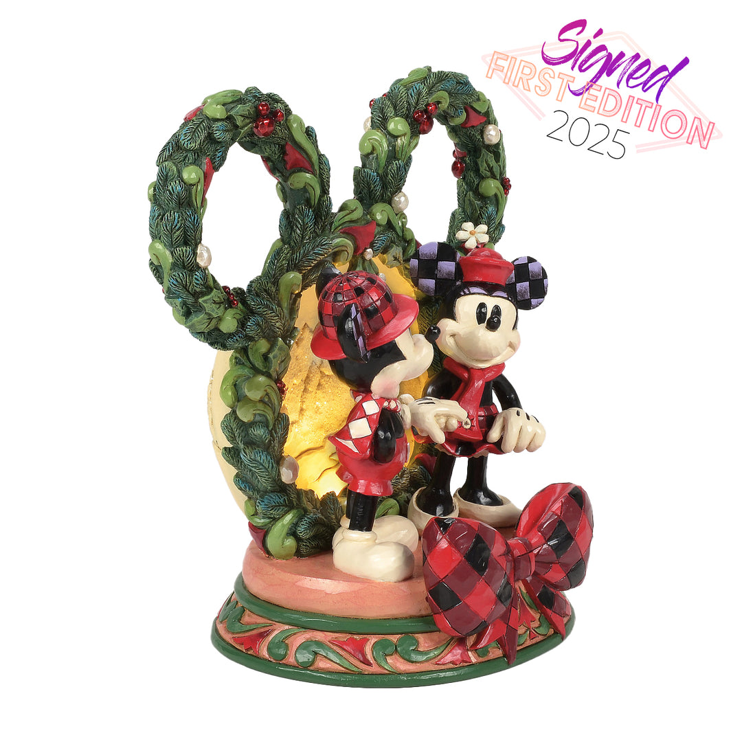 FIRST EDITION - Jim Shore Disney Traditions: Mickey & Minnie LED Diorama Figurine sparkle-castle