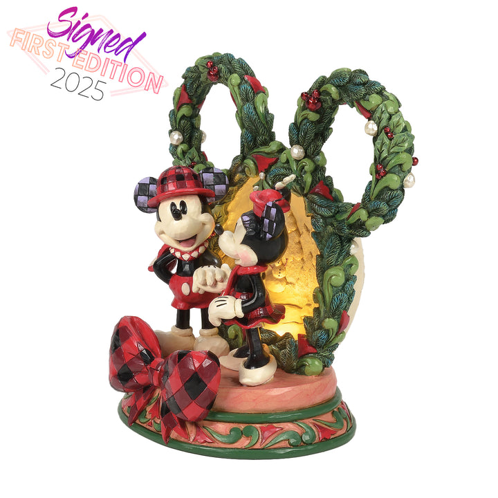 FIRST EDITION - Jim Shore Disney Traditions: Mickey & Minnie LED Diorama Figurine sparkle-castle