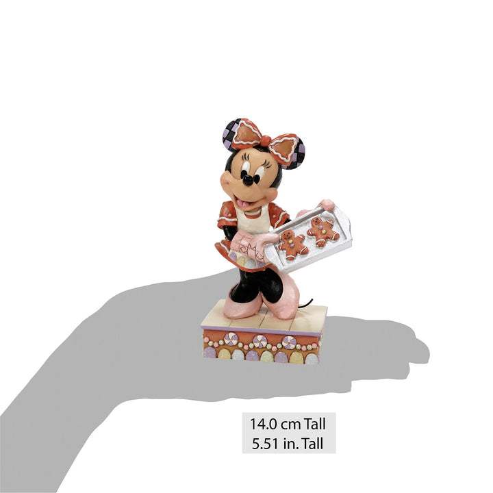 Jim Shore Disney Traditions: Minnie With Gingerbread Cookies Figurine sparkle-castle