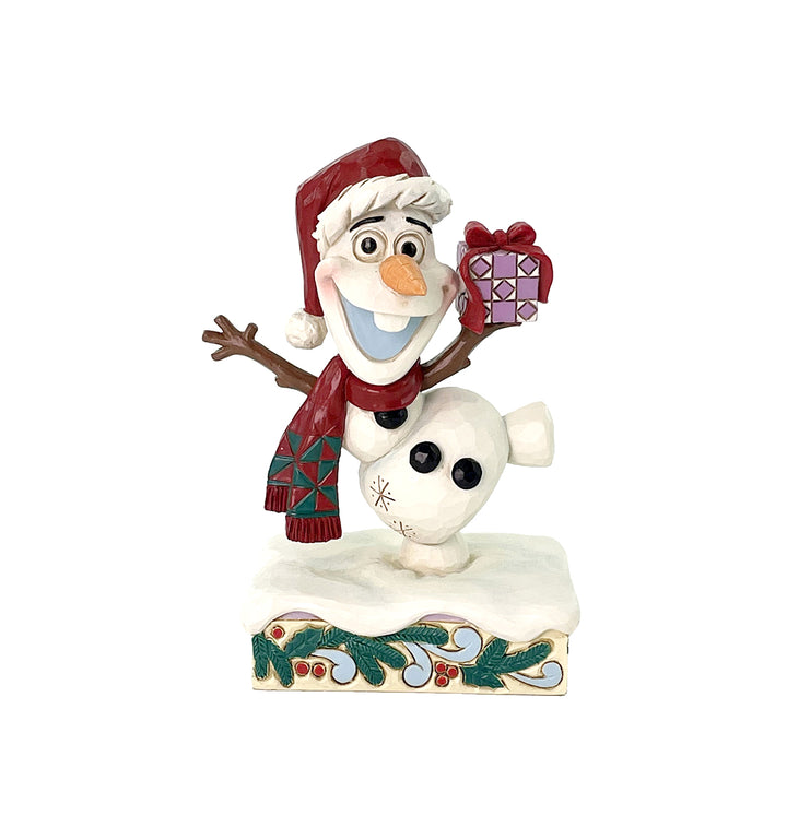 Jim Shore Disney Traditions: Christmas Olaf Personality Pose Figurine sparkle-castle