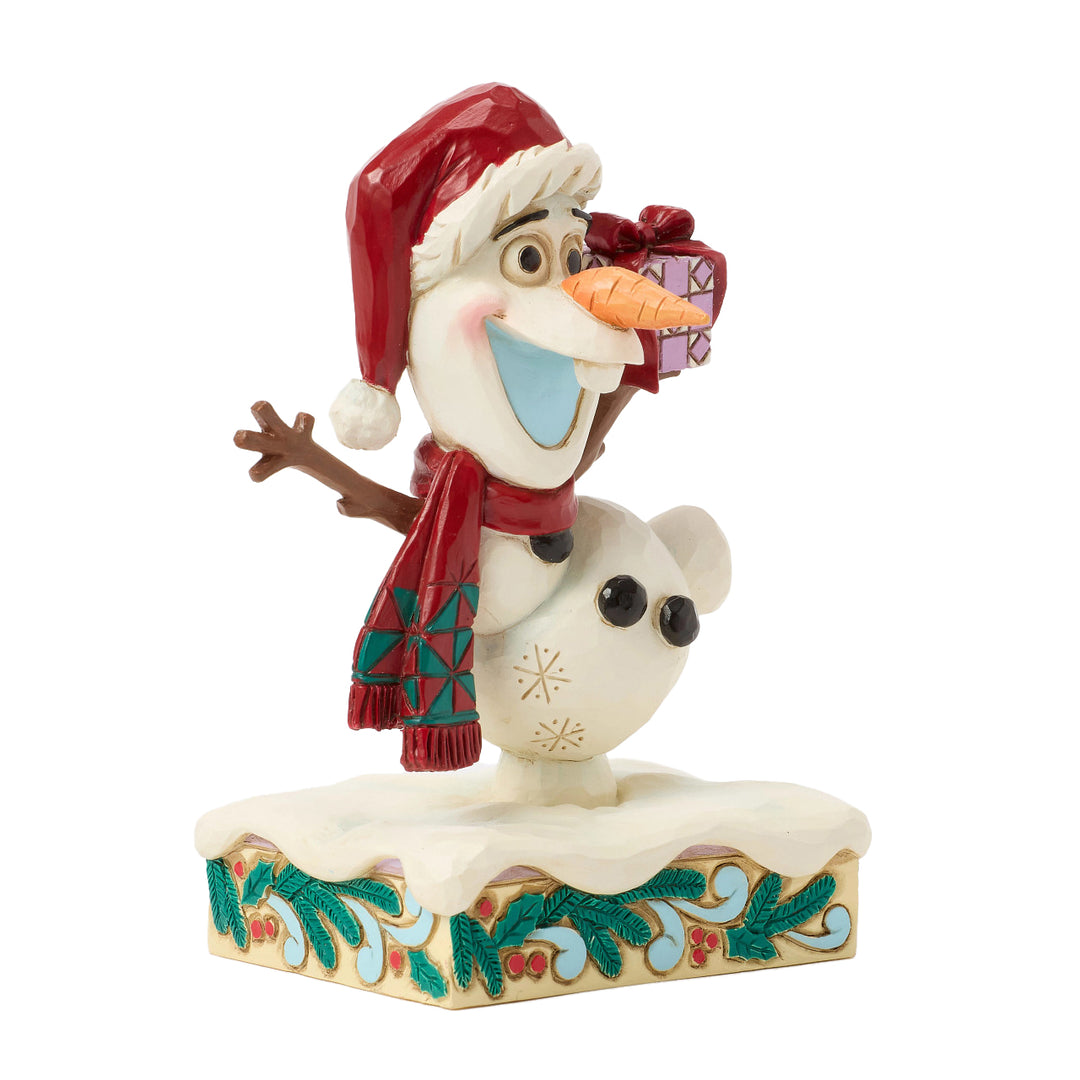 Jim Shore Disney Traditions: Christmas Olaf Personality Pose Figurine sparkle-castle