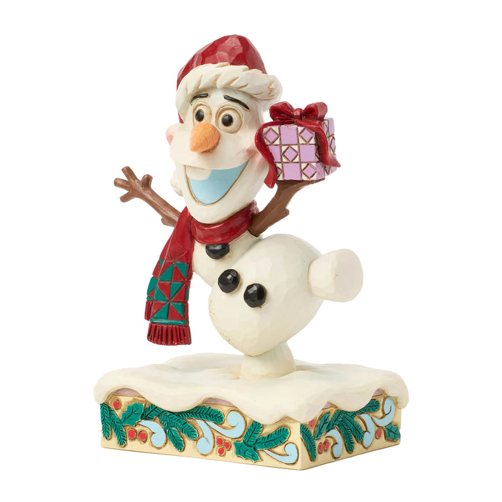 Jim Shore Disney Traditions: Christmas Olaf Personality Pose Figurine sparkle-castle