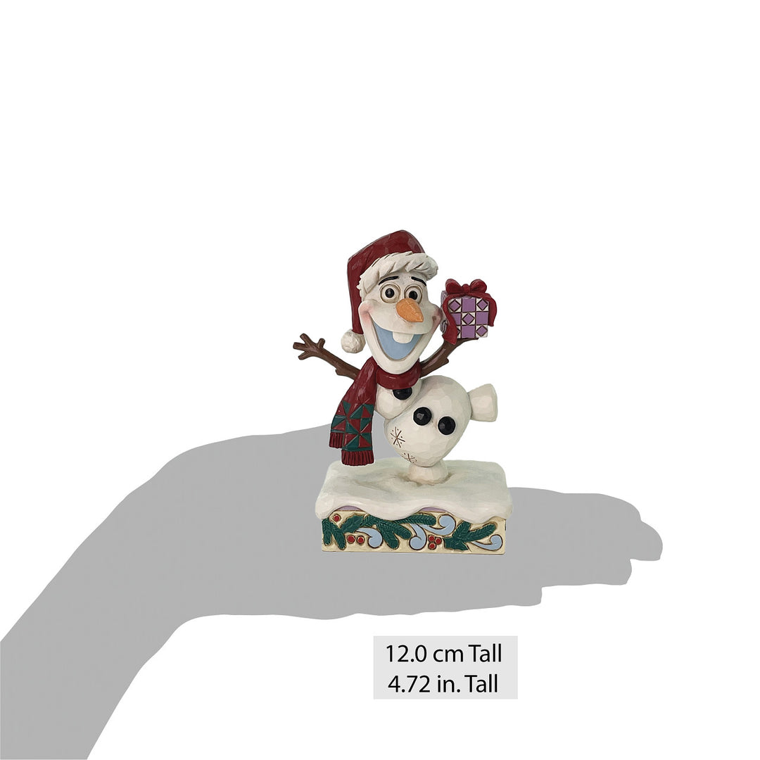 Jim Shore Disney Traditions: Christmas Olaf Personality Pose Figurine sparkle-castle