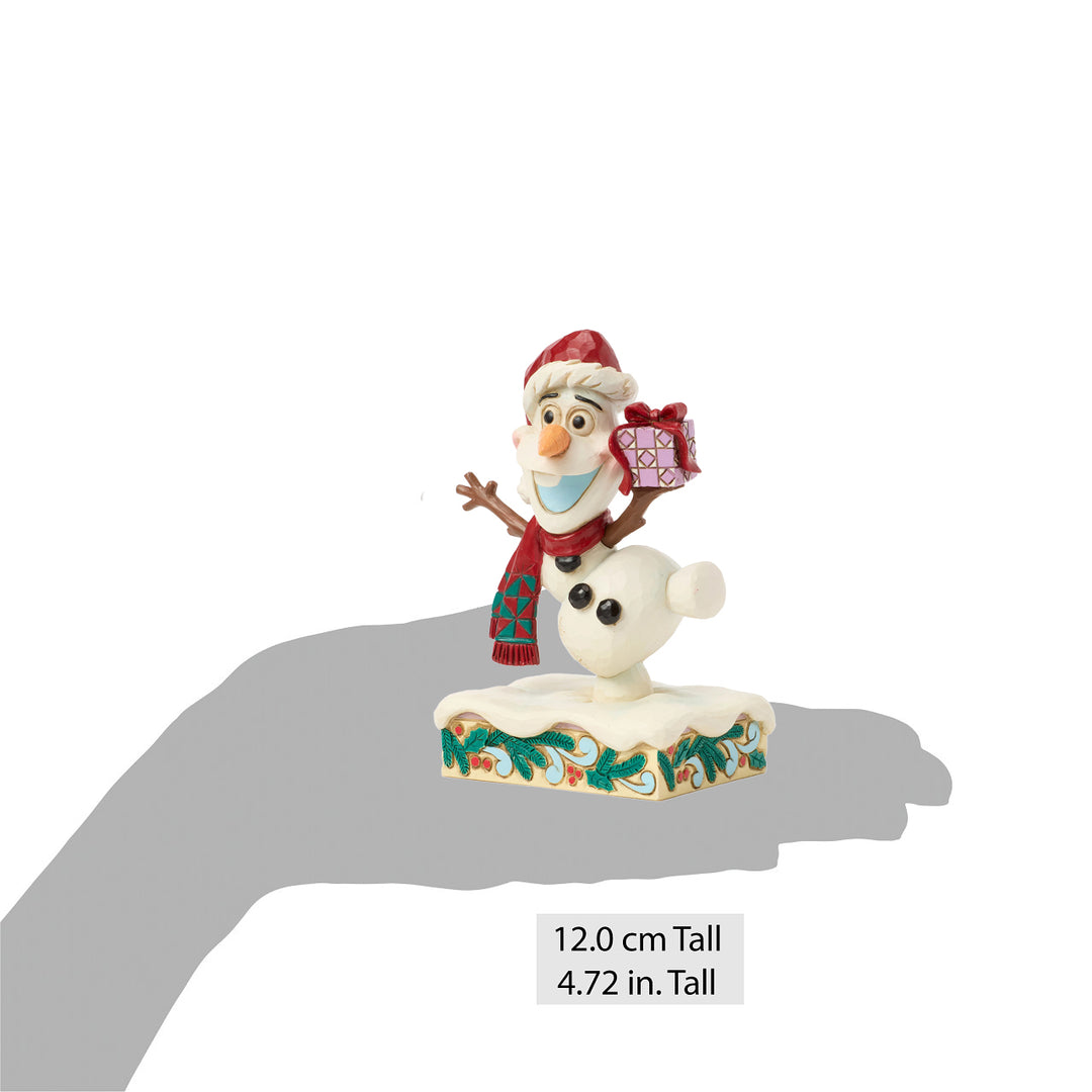 Jim Shore Disney Traditions: Christmas Olaf Personality Pose Figurine sparkle-castle