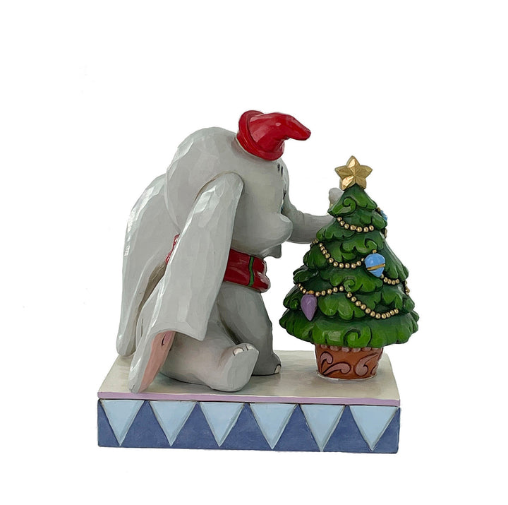 Jim Shore Disney Traditions: Dumbo With A Christmas Tree Figurine sparkle-castle