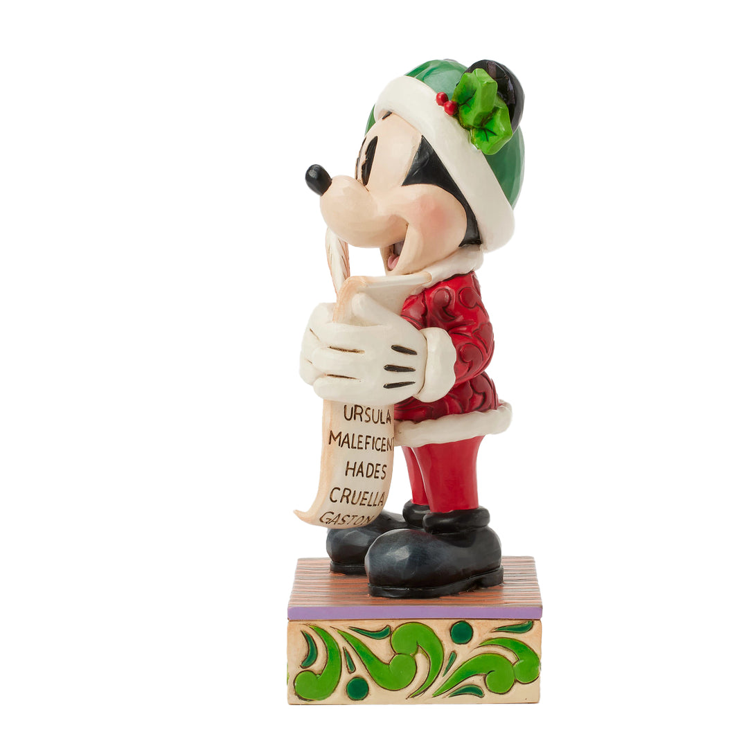 Jim Shore Disney Traditions: Santa Mickey with List Figurine sparkle-castle