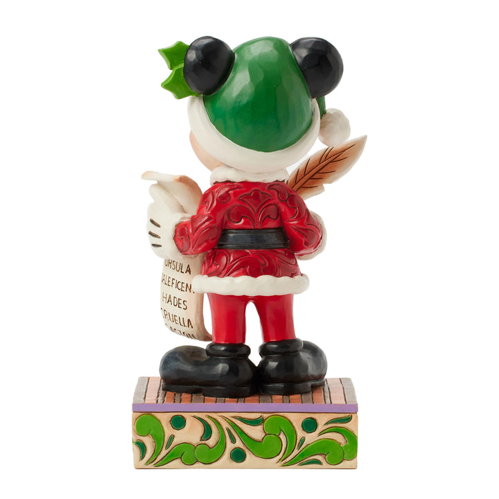 Jim Shore Disney Traditions: Santa Mickey with List Figurine sparkle-castle