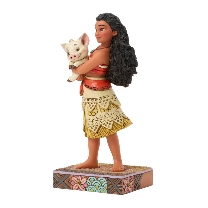 Jim Shore Disney Traditions: Moana Holding Pua Figurine sparkle-castle