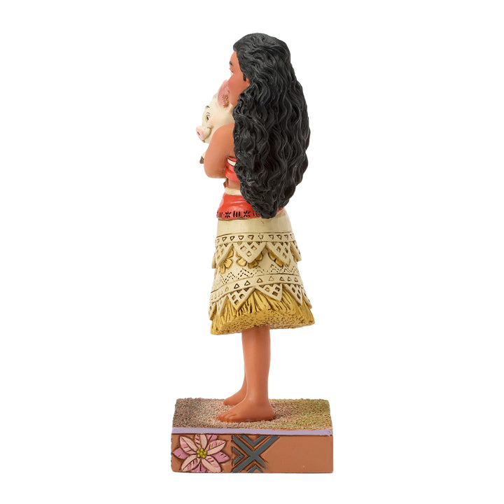 Jim Shore Disney Traditions: Moana Holding Pua Figurine sparkle-castle