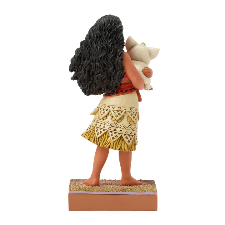 Jim Shore Disney Traditions: Moana Holding Pua Figurine sparkle-castle