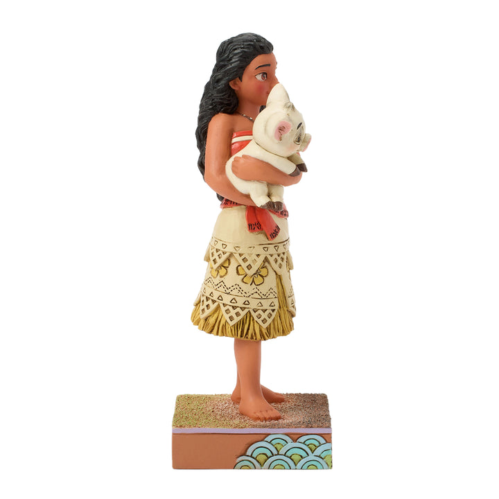 Jim Shore Disney Traditions: Moana Holding Pua Figurine sparkle-castle