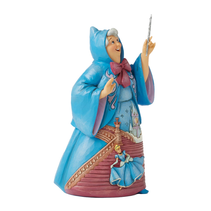 Jim Shore Disney Traditions: Fairy Godmother Figurine sparkle-castle