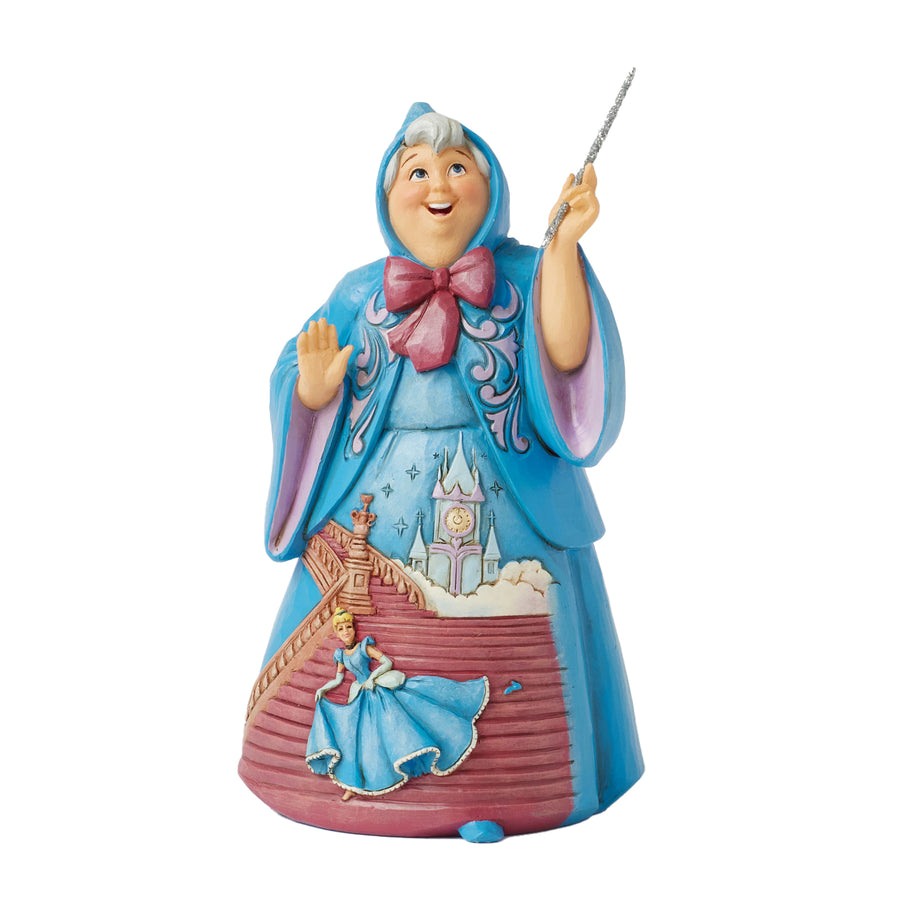 Jim Shore Disney Traditions: Fairy Godmother Figurine sparkle-castle