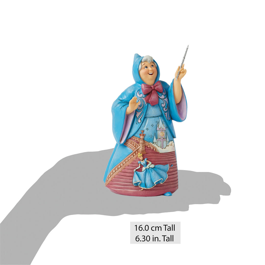 Jim Shore Disney Traditions: Fairy Godmother Figurine sparkle-castle