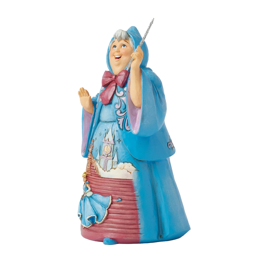 Jim Shore Disney Traditions: Fairy Godmother Figurine sparkle-castle