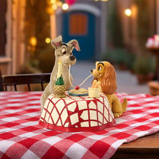 Jim Shore Disney Traditions: Lady & The Tramp Spaghetti Scene Figurine sparkle-castle