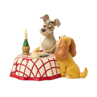 Jim Shore Disney Traditions: Lady & The Tramp Spaghetti Scene Figurine sparkle-castle