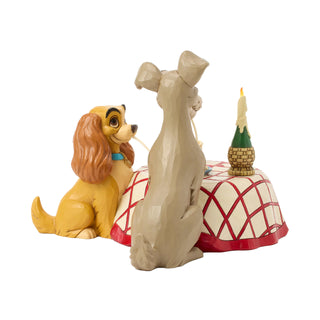 Jim Shore Disney Traditions: Lady & The Tramp Spaghetti Scene Figurine sparkle-castle