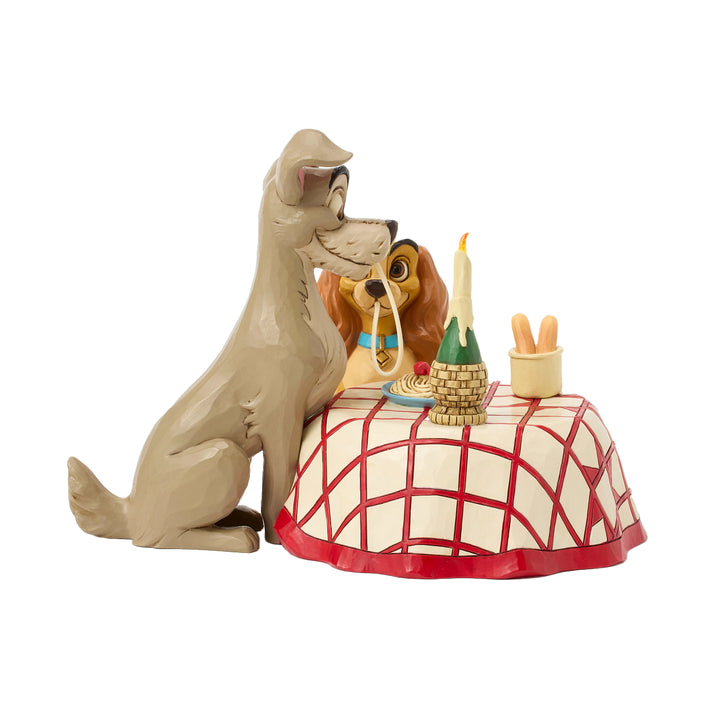 Jim Shore Disney Traditions: Lady & The Tramp Spaghetti Scene Figurine sparkle-castle