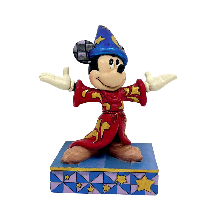 Jim Shore Disney Traditions: Sorcerer Mickey Personality Pose Figurine sparkle-castle