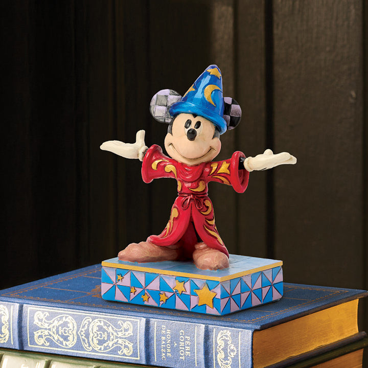 Jim Shore Disney Traditions: Sorcerer Mickey Personality Pose Figurine sparkle-castle