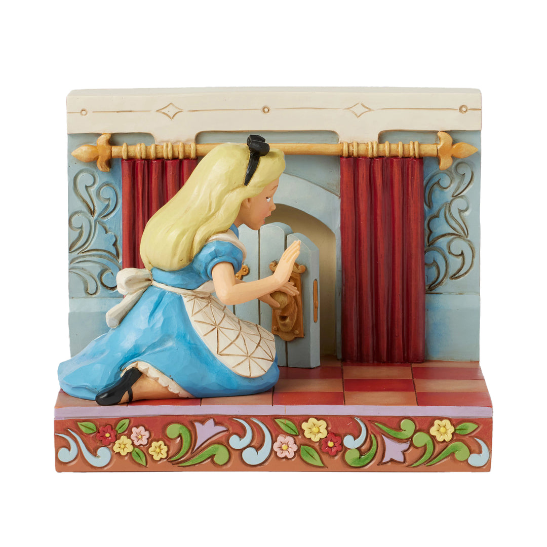 Jim Shore Disney Traditions: Alice in Wonderland LED Door Figurine sparkle-castle