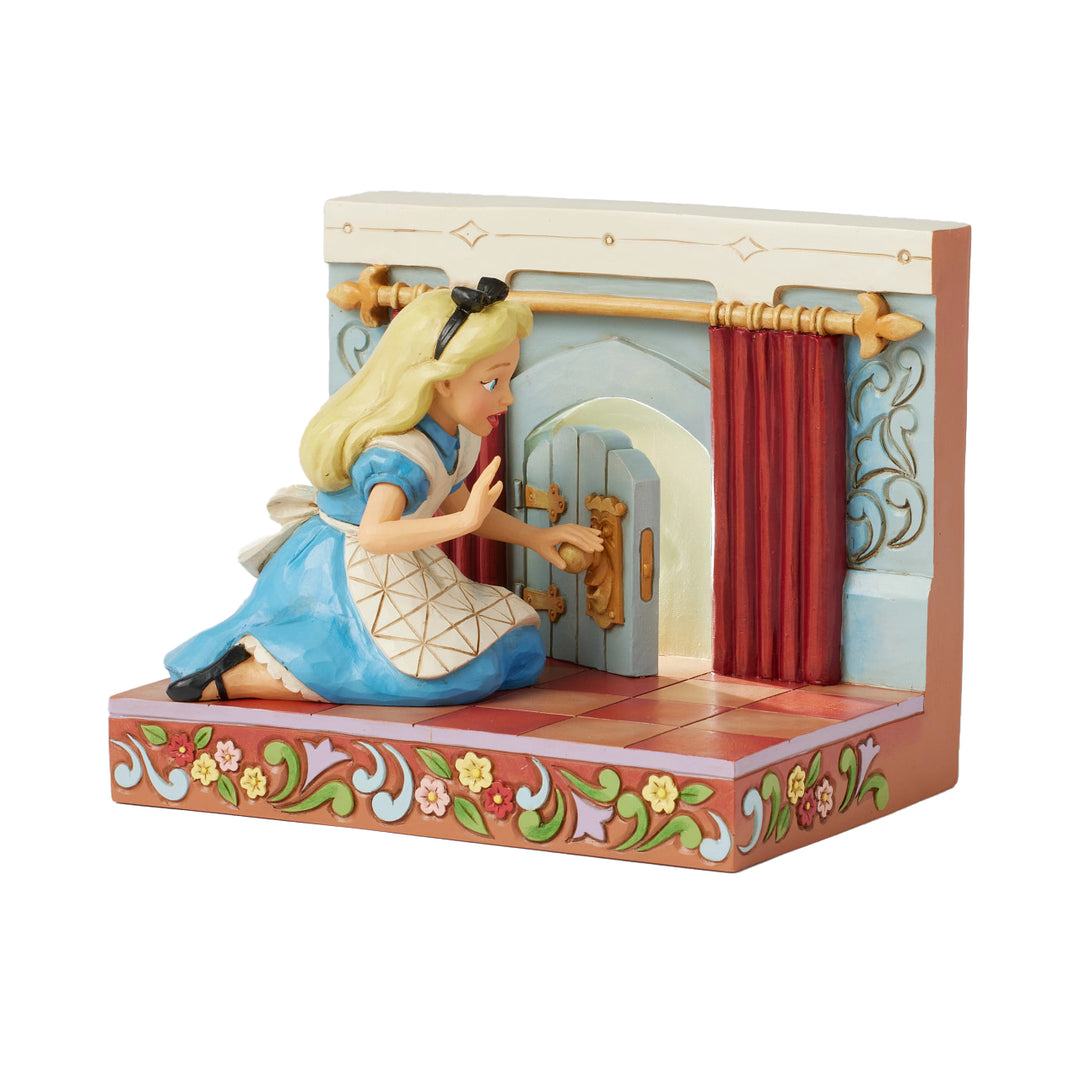 Jim Shore Disney Traditions: Alice in Wonderland LED Door Figurine sparkle-castle