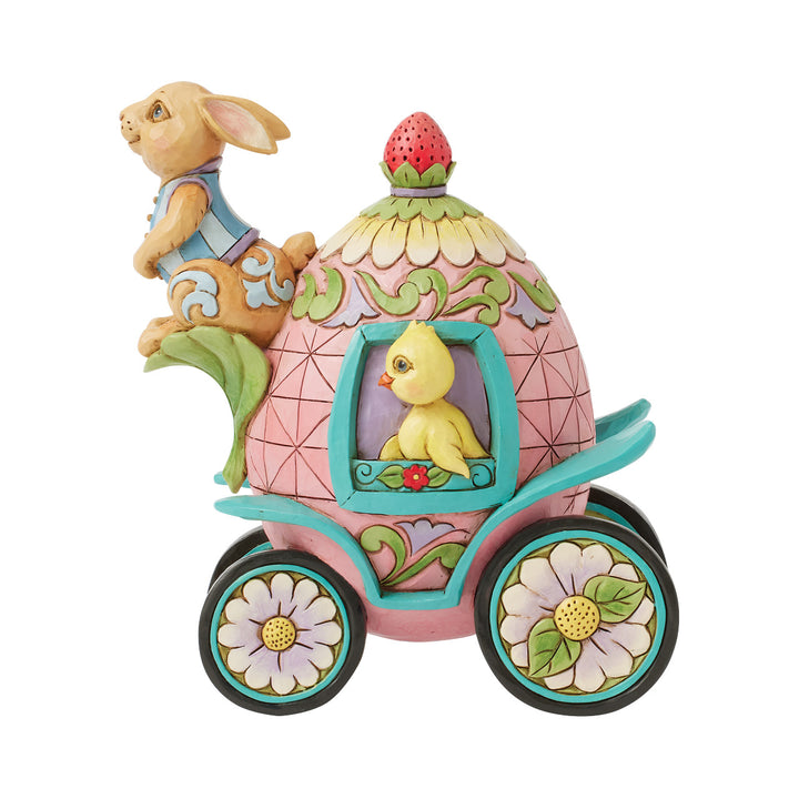 Jim Shore Heartwood Creek: 2nd Annual Bunnies On Parade Egg Carriage Figurine sparkle-castle