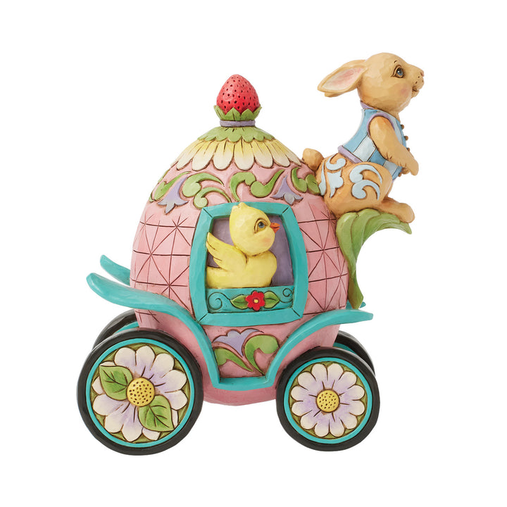 Jim Shore Heartwood Creek: 2nd Annual Bunnies On Parade Egg Carriage Figurine sparkle-castle