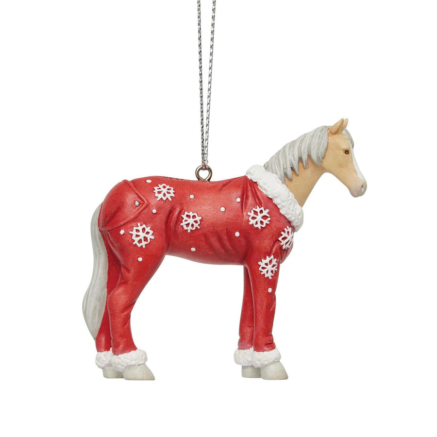 Trail of Painted Ponies: Christmas Pajamas Hanging Ornament sparkle-castle