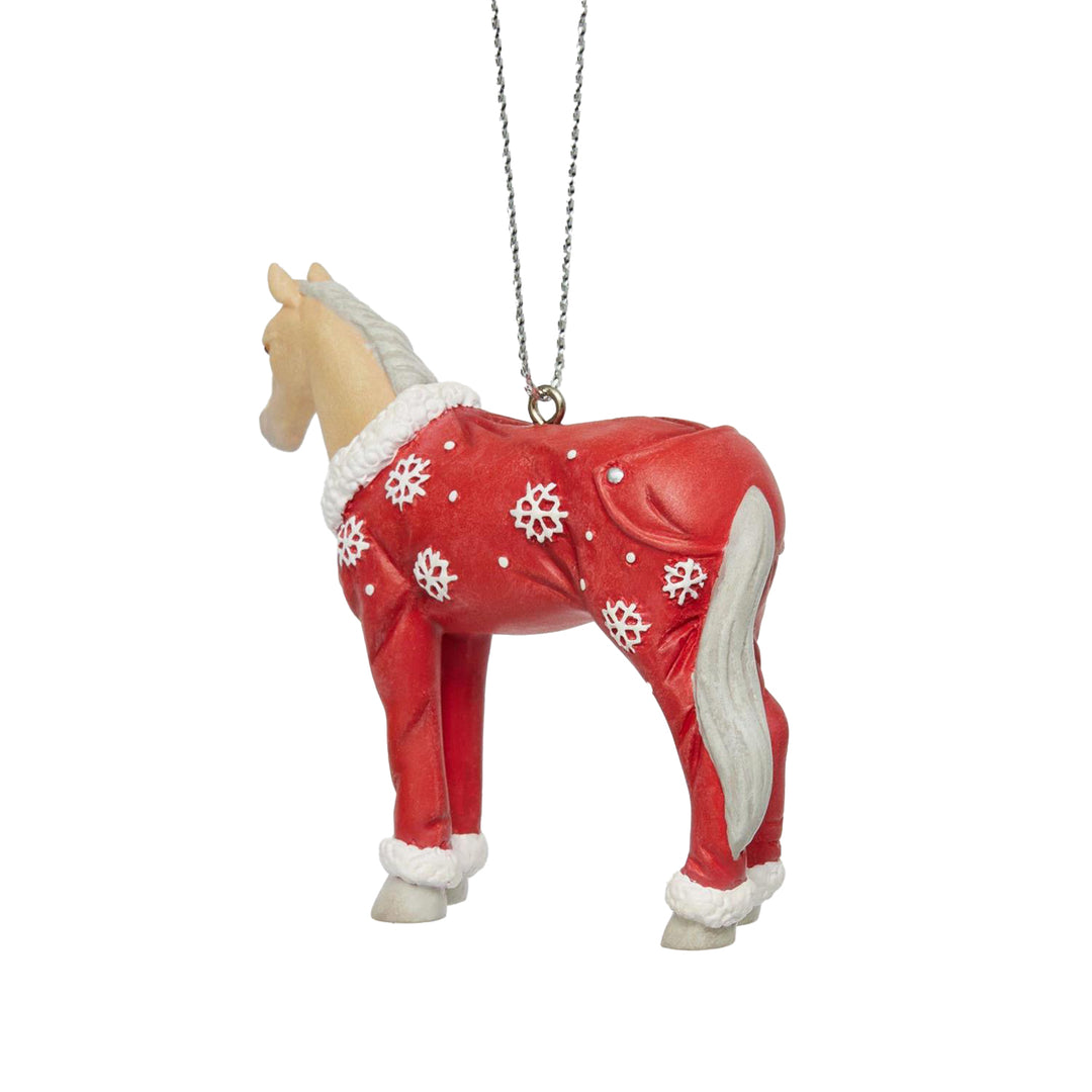 Trail of Painted Ponies: Christmas Pajamas Hanging Ornament sparkle-castle