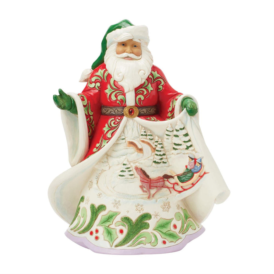 Jim Shore Heartwood Creek: Musical Santa with Winter Scene Figurine sparkle-castle