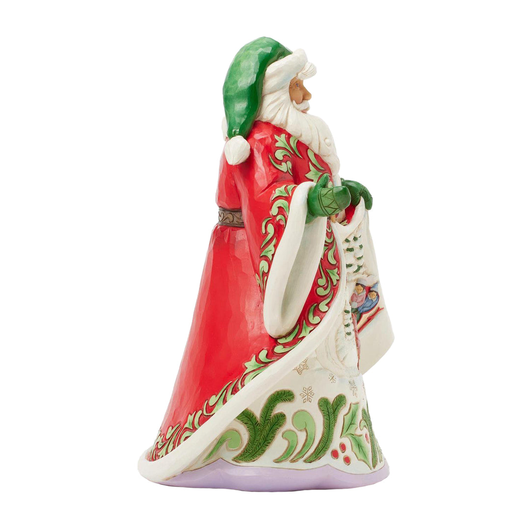 Jim Shore Heartwood Creek: Musical Santa with Winter Scene Figurine sparkle-castle