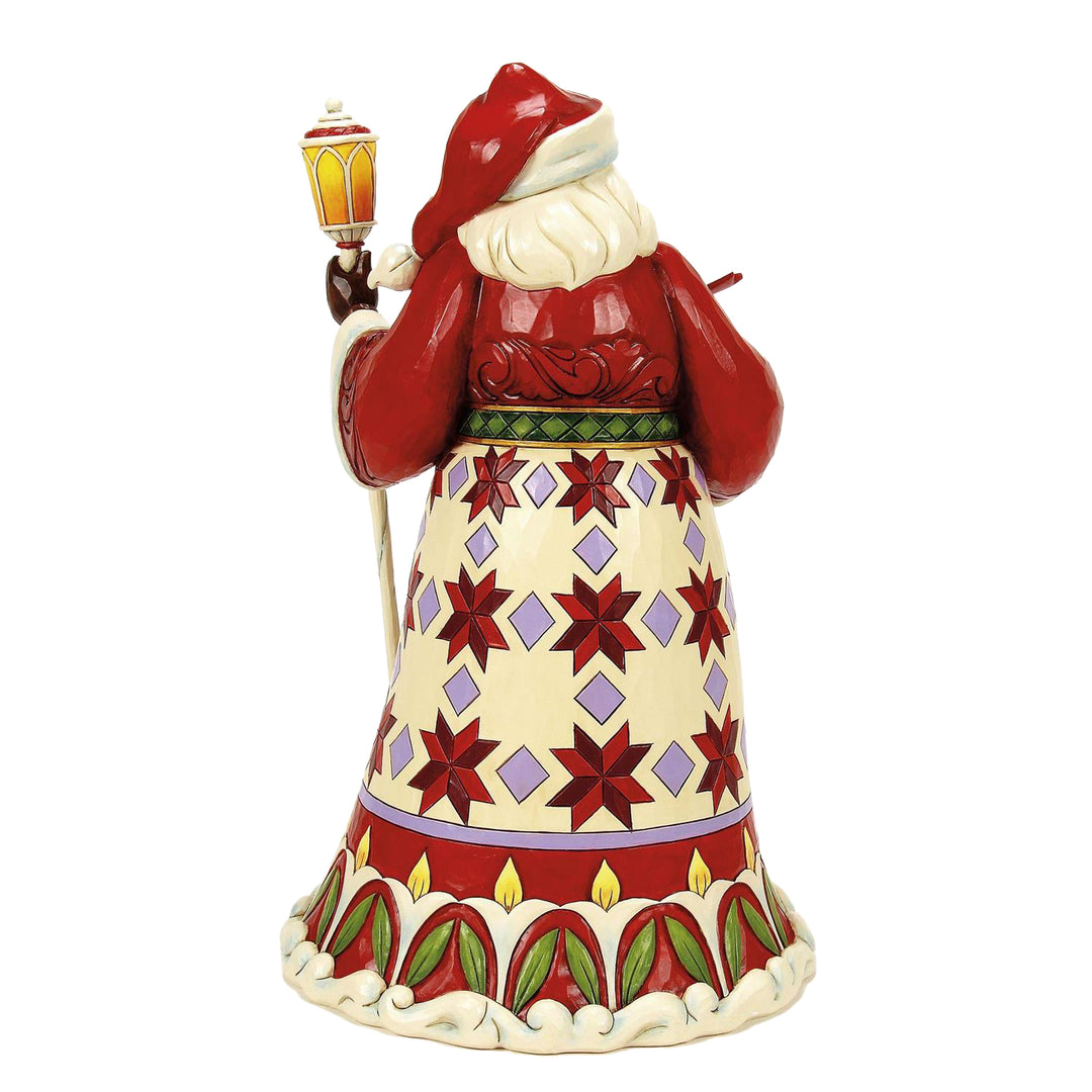 Jim Shore Heartwood Creek: Santa with Cardinal on Hand Figurine sparkle-castle