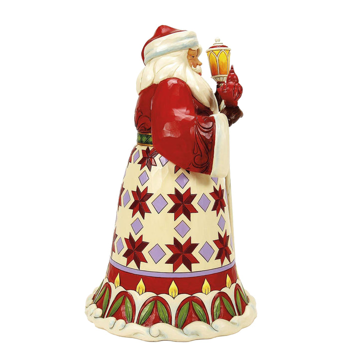 Jim Shore Heartwood Creek: Santa with Cardinal on Hand Figurine sparkle-castle