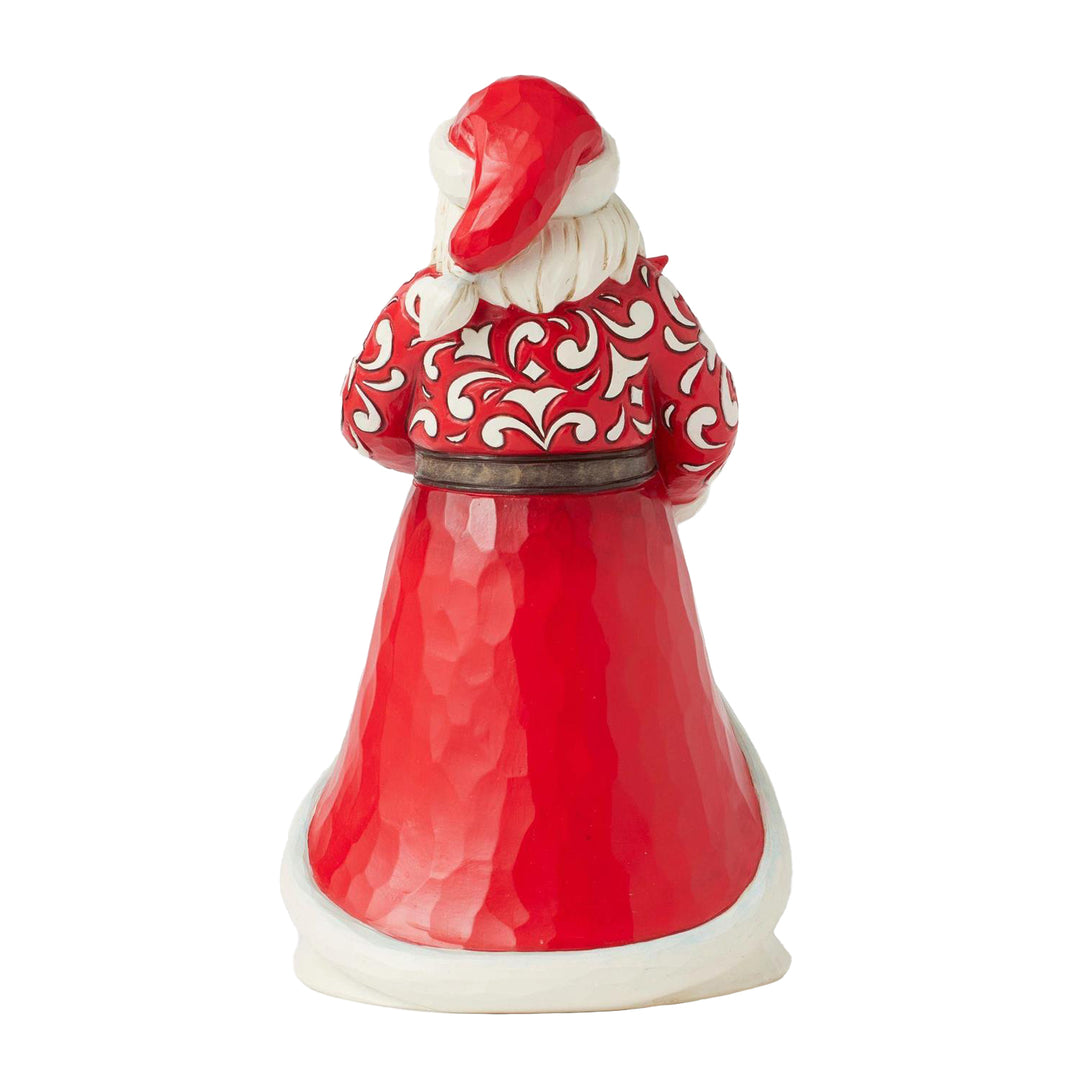 Jim Shore Heartwood Creek: Santa with Blooming Amaryllis Figurine sparkle-castle