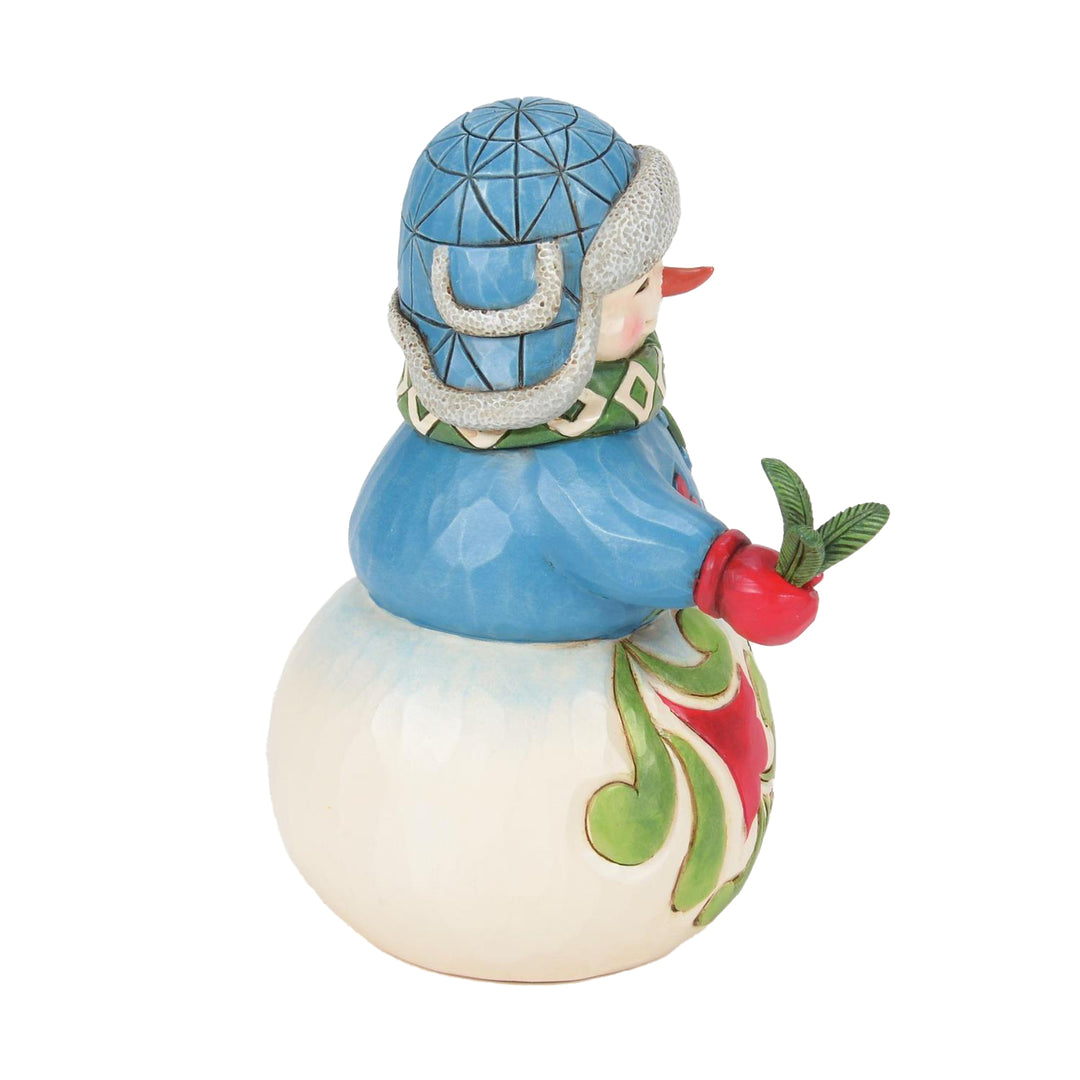 Jim Shore Heartwood Creek: Snowman With Evergreen Sprig Figurine sparkle-castle