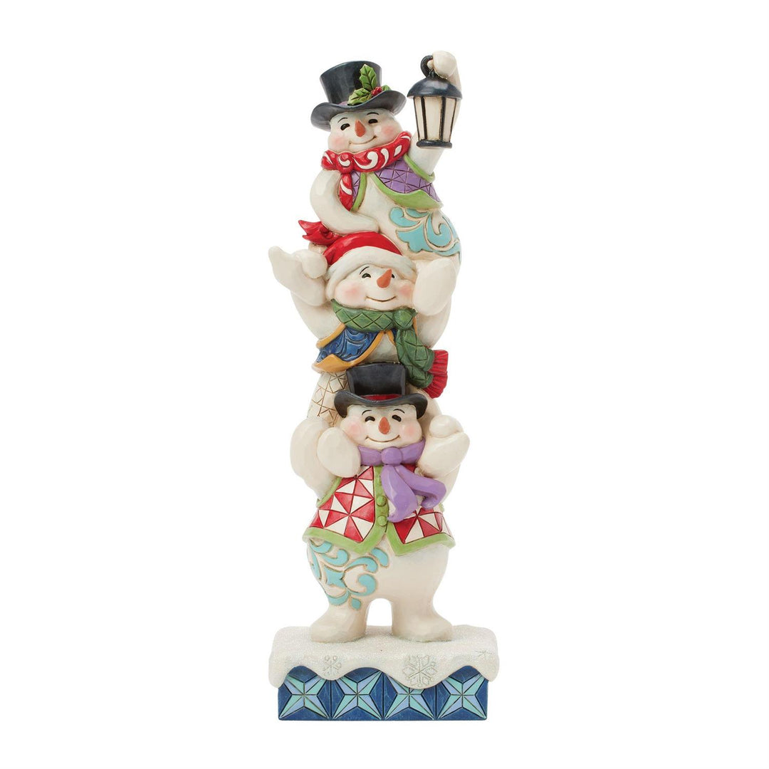 Jim Shore Heartwood Creek: Stacked Snowmen Figurine sparkle-castle