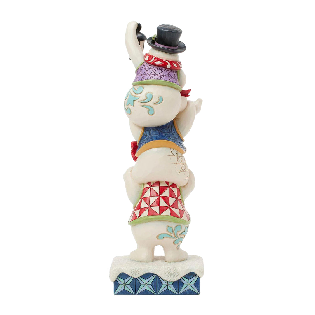 Jim Shore Heartwood Creek: Stacked Snowmen Figurine sparkle-castle