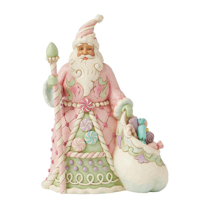 Jim Shore Heartwood Sweets: Santa With Sack Of Candy Figurine sparkle-castle