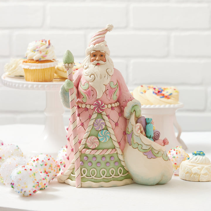 Jim Shore Heartwood Sweets: Santa With Sack Of Candy Figurine sparkle-castle