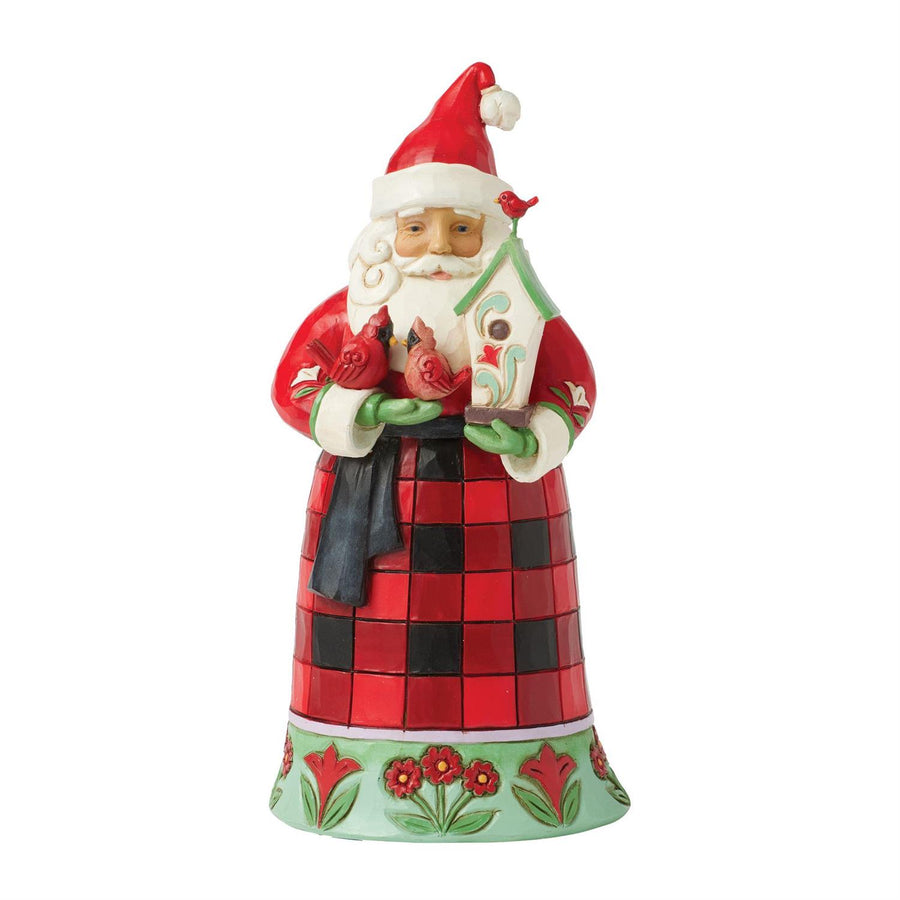 Jim Shore Heartwood Creek: Highland Glen Santa With Cardinals Figurine sparkle-castle