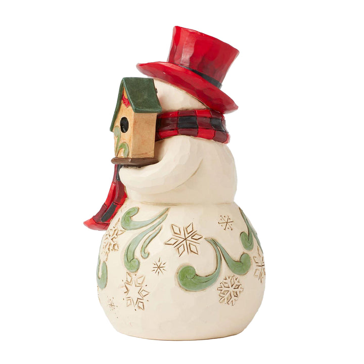 Jim Shore Heartwood Creek: Highland Glen Snowman In Red Top Hat Figurine sparkle-castle